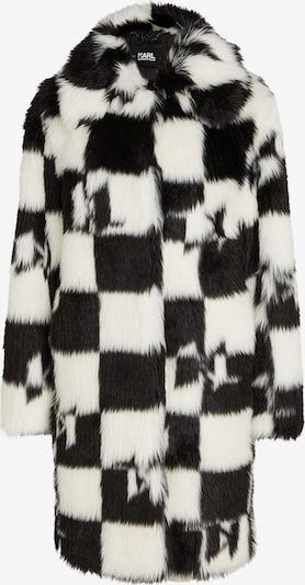 Karl Lagerfeld Wintermantel 'Check' in de kleur Zwart / Wit, Productweergave