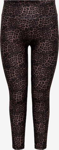 Skinny Pantaloni sport 'ONPRYA-2-MELEO' de la ONLY PLAY pe maro: față