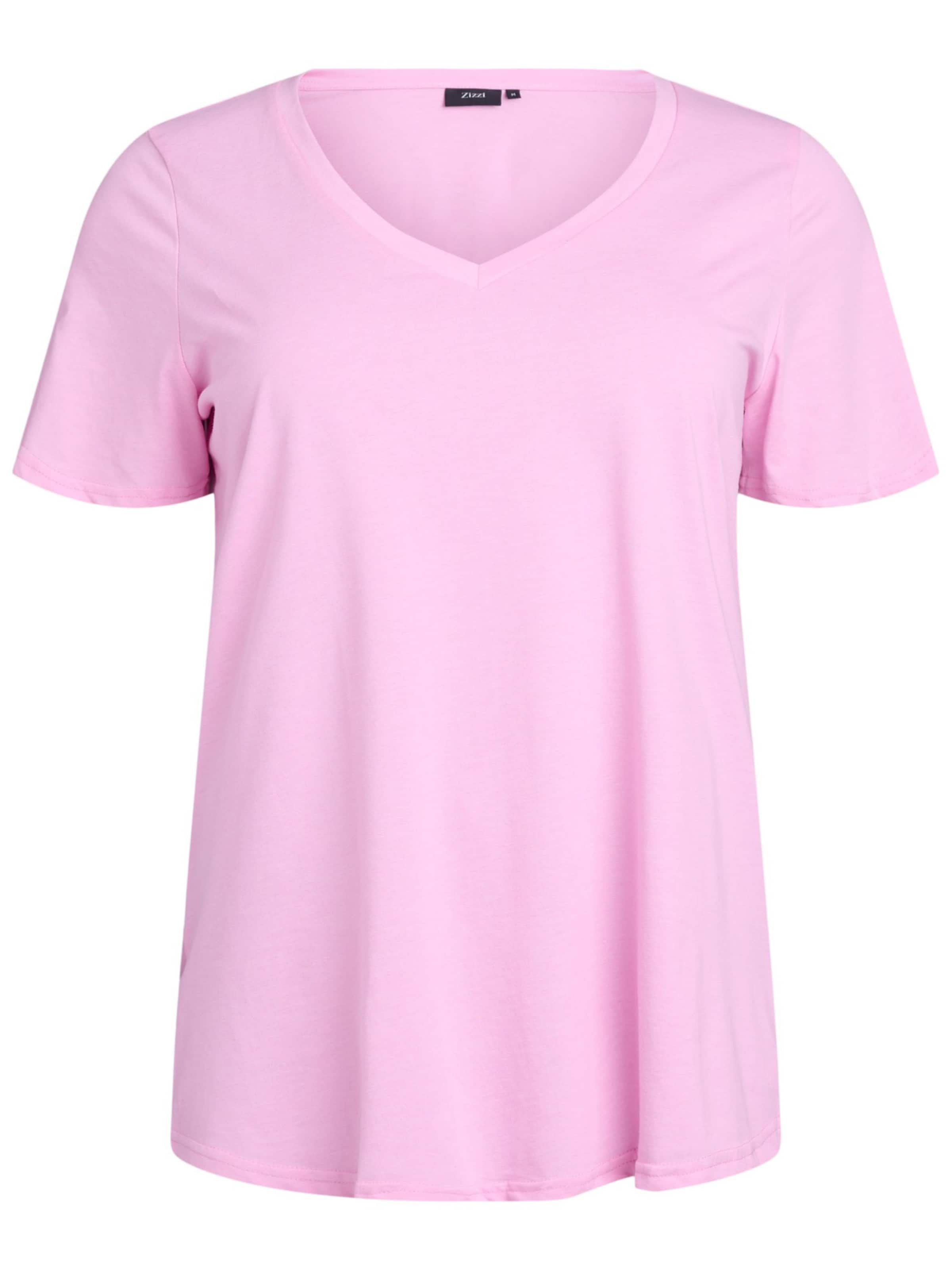 Zizzi Shirts 'MKATJA' i pink: forside
