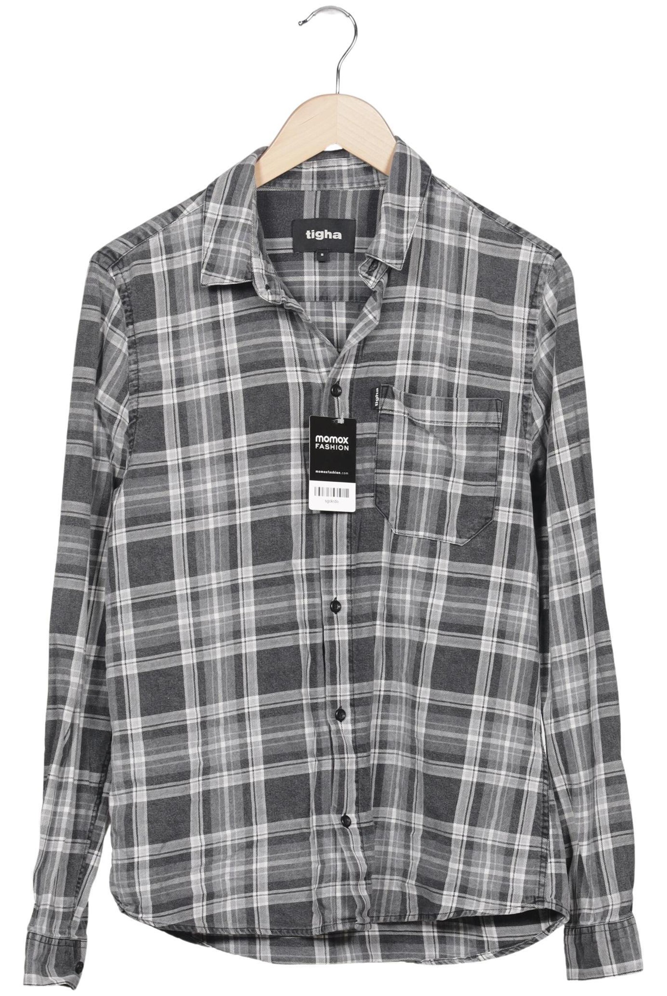 tigha Button Up Shirt in S in Grey: front