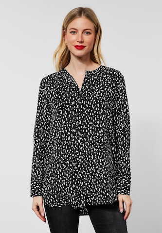 STREET ONE Blouse in Zwart: voorkant