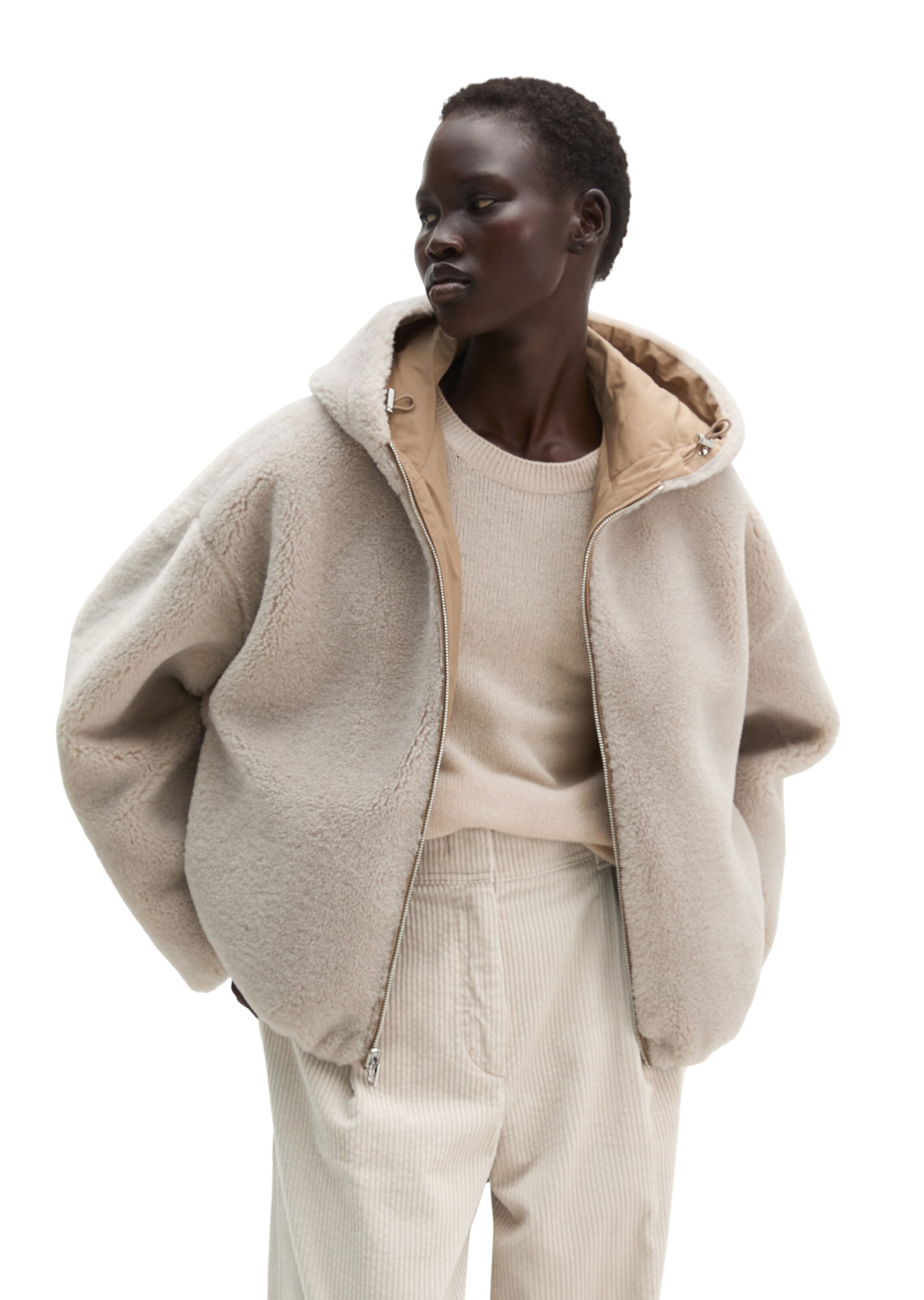 Marc O'Polo Tussenjas in Beige: voorkant