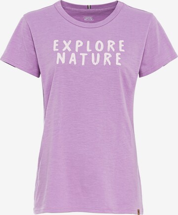 CAMEL ACTIVE Kurzarm T-Shirt mit platziertem Print in Pink: predná strana