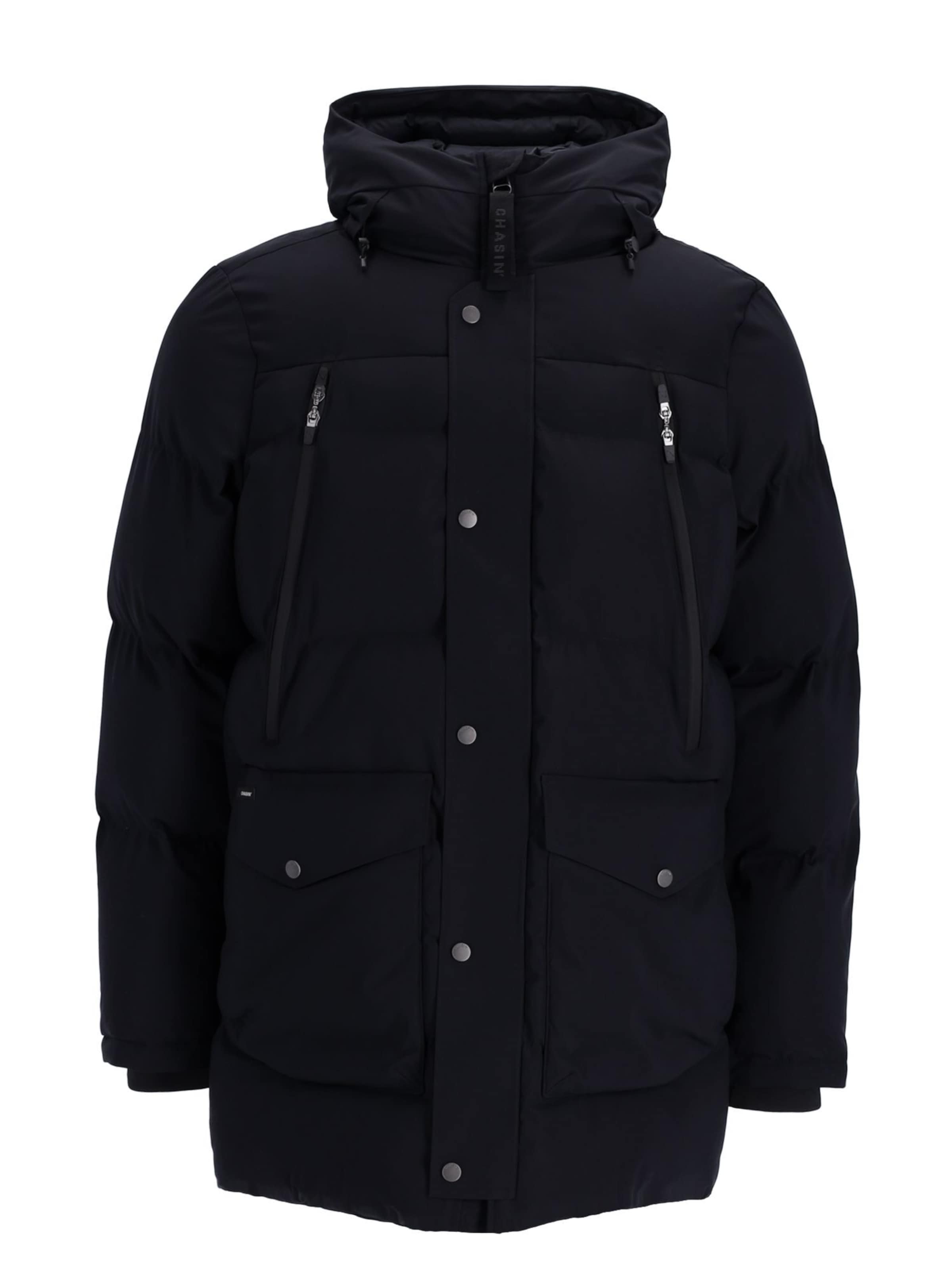 CHASIN' Funktionsjacke 'Explorer Tech' in Schwarz: Vorderseite