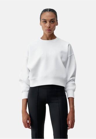 Born Living Yoga Sweatshirt 'Flora' in Weiß: Vorderseite