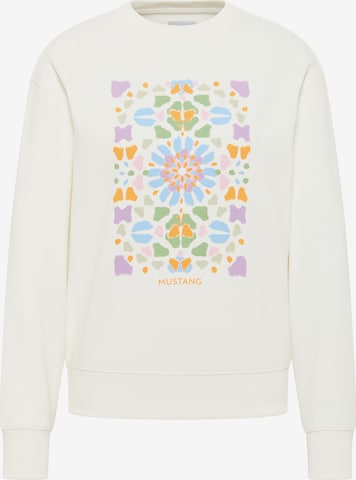 MUSTANG Sweatshirt in White: front