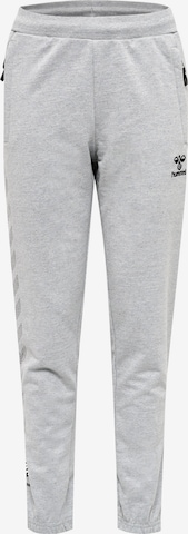 Hummel Regular Workout Pants in Grey: front