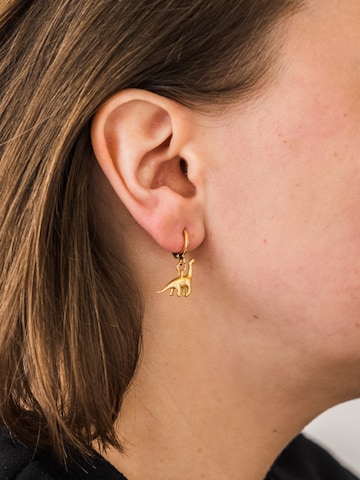 Fräulein Wunder Earrings 'Dinos Brachiosaurus' in Gold