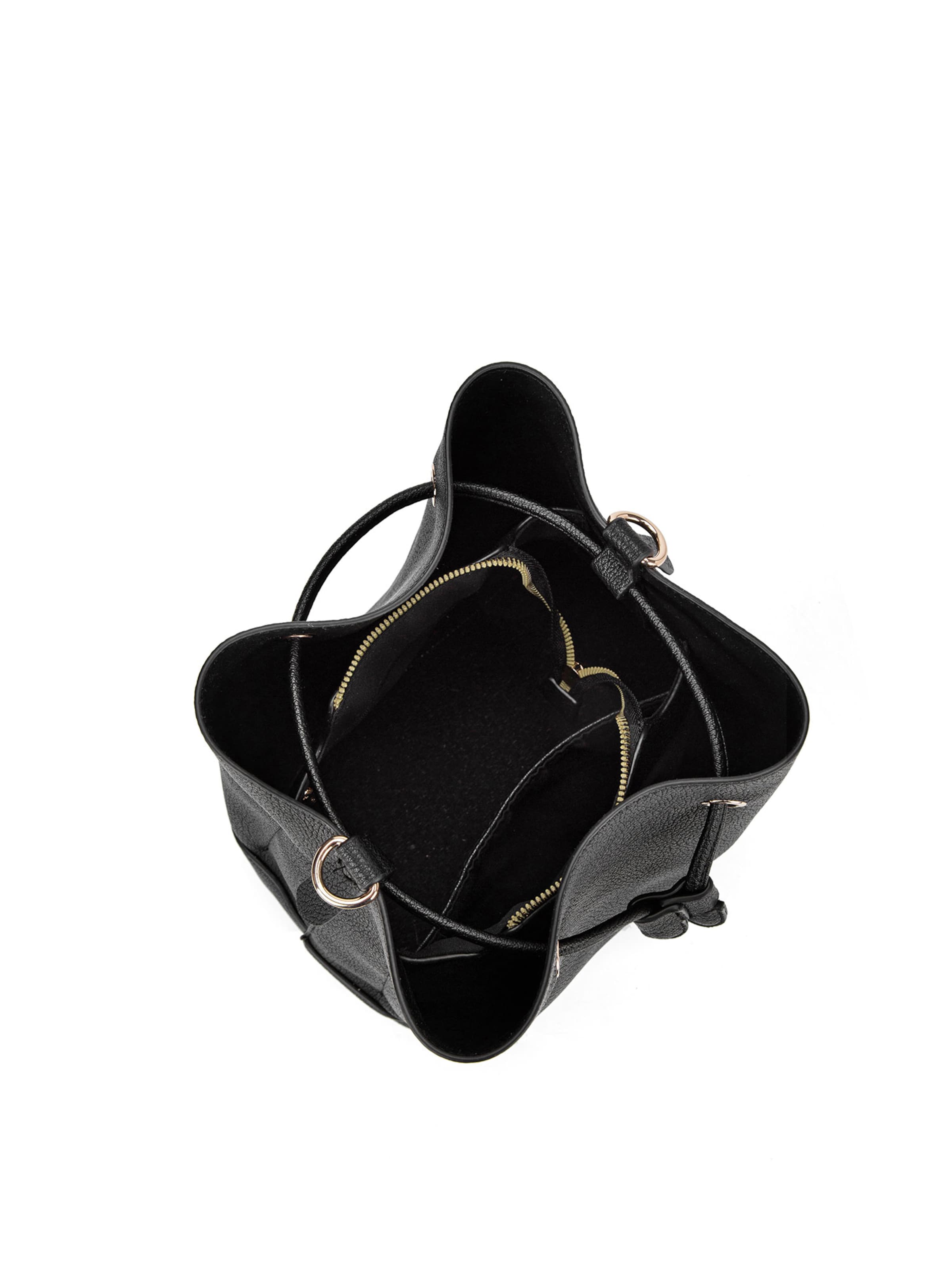 Borsa a mano 'Borsa a Mano Donna Vegan Leather con Coulisse e Tracolla Rimovibile' di Diana&Co. in nero