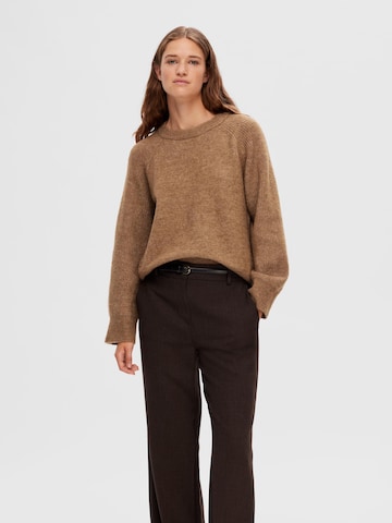 SELECTED FEMME Sweater 'RENA' in Brown
