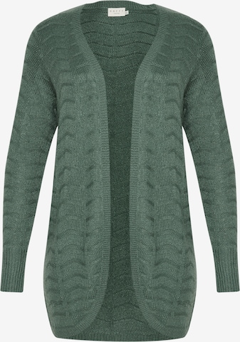 KAFFE CURVE Knit cardigan 'Emana' in Green: front