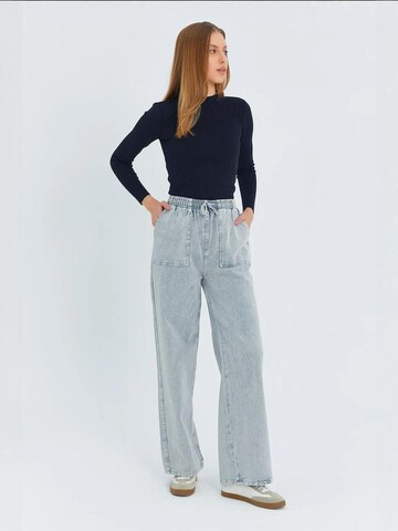 Wide Leg Pantalon MixRay en bleu