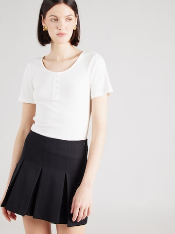 ONLY Тениска 'SIMPLE' в бяло: отпред