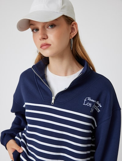 Koton Sweatshirt in Navy / White, Item view