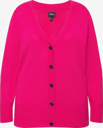 Cardigan Ulla Popken en rose : devant