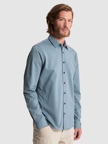 CAST IRON - Ajuste estrecho Camisa 'Shirt in twill jersey with Kent collar' en azul