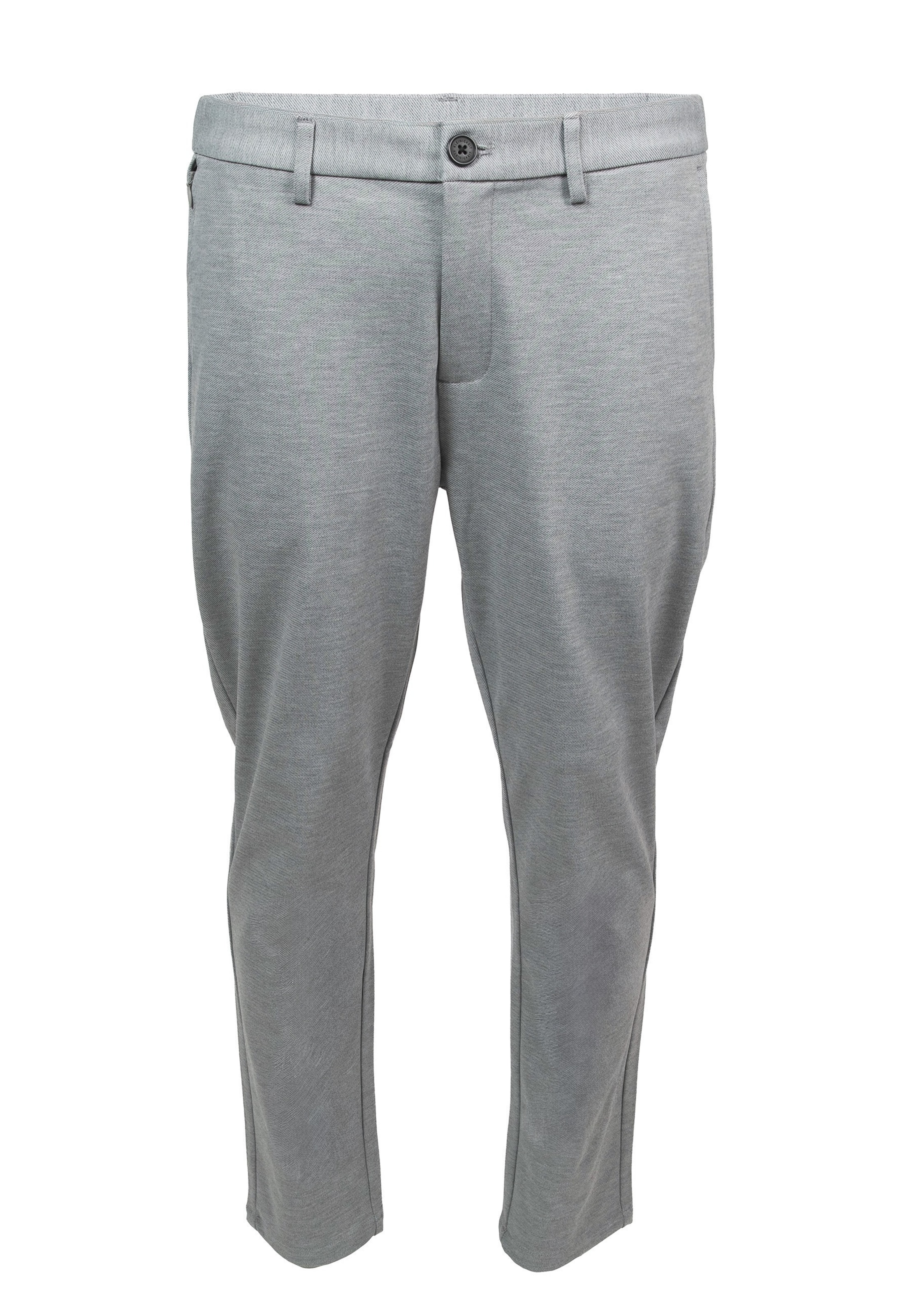 Effilé Pantalon 'Peter Maffein' Kleinigkeit en gris : devant