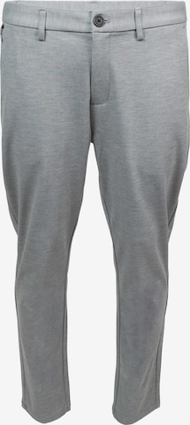 Effilé Pantalon 'Peter Maffein' Kleinigkeit en gris : devant