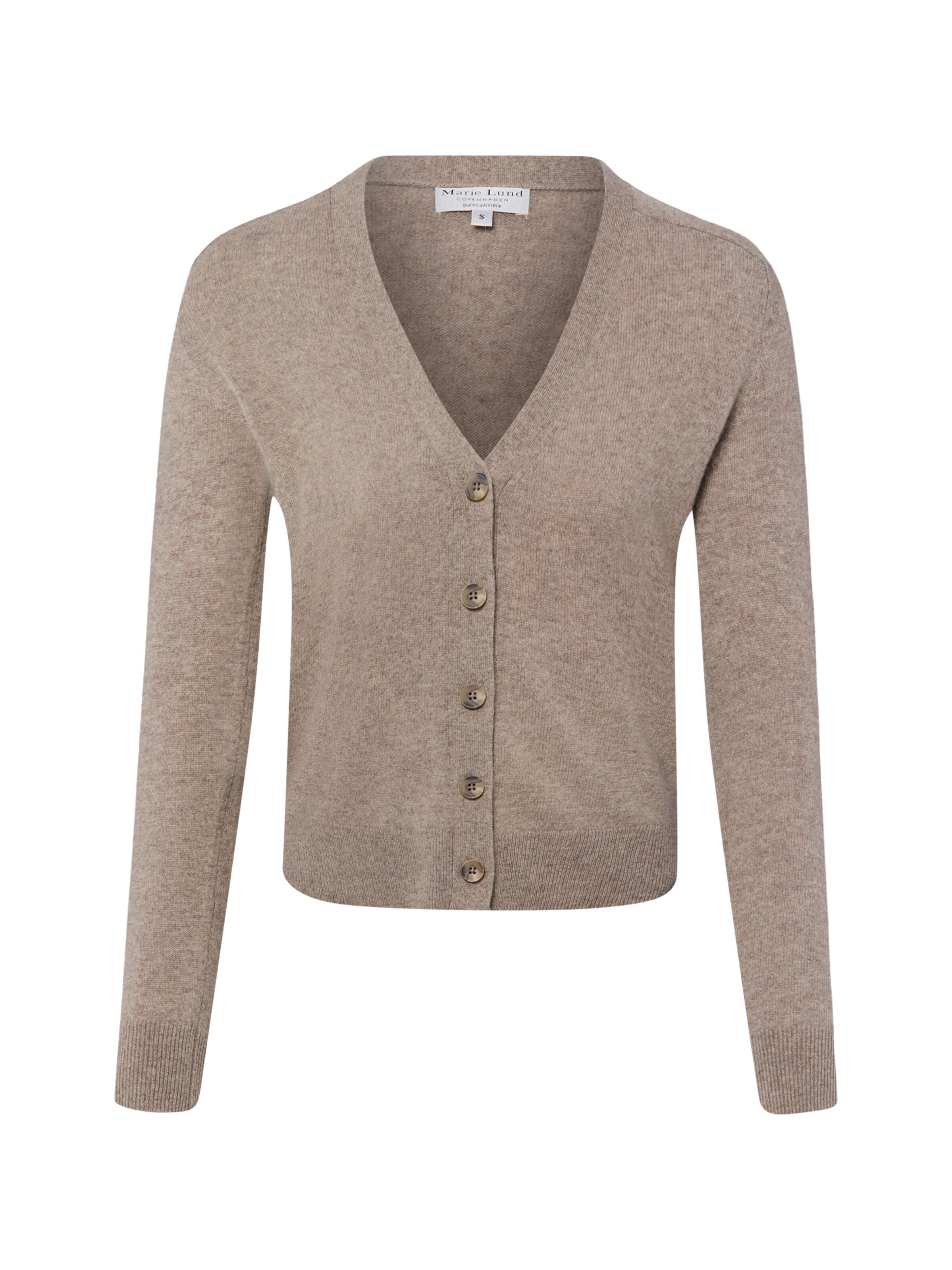 Marie Lund Knit cardigan in Beige: front