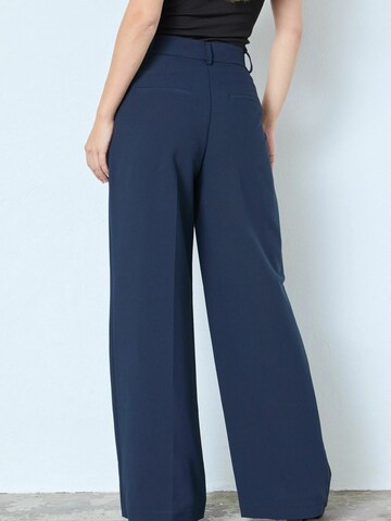 Wide Leg Pantalon 'CCVola' co'couture en bleu