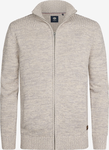 Petrol Industries Strickjacke in Grau: Vorderseite