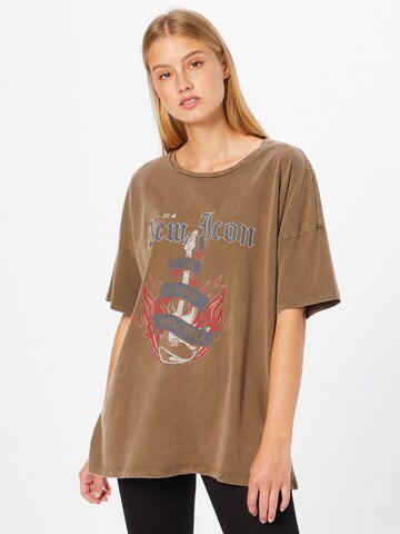 T-shirt 'IDA' Noisy may en marron : devant