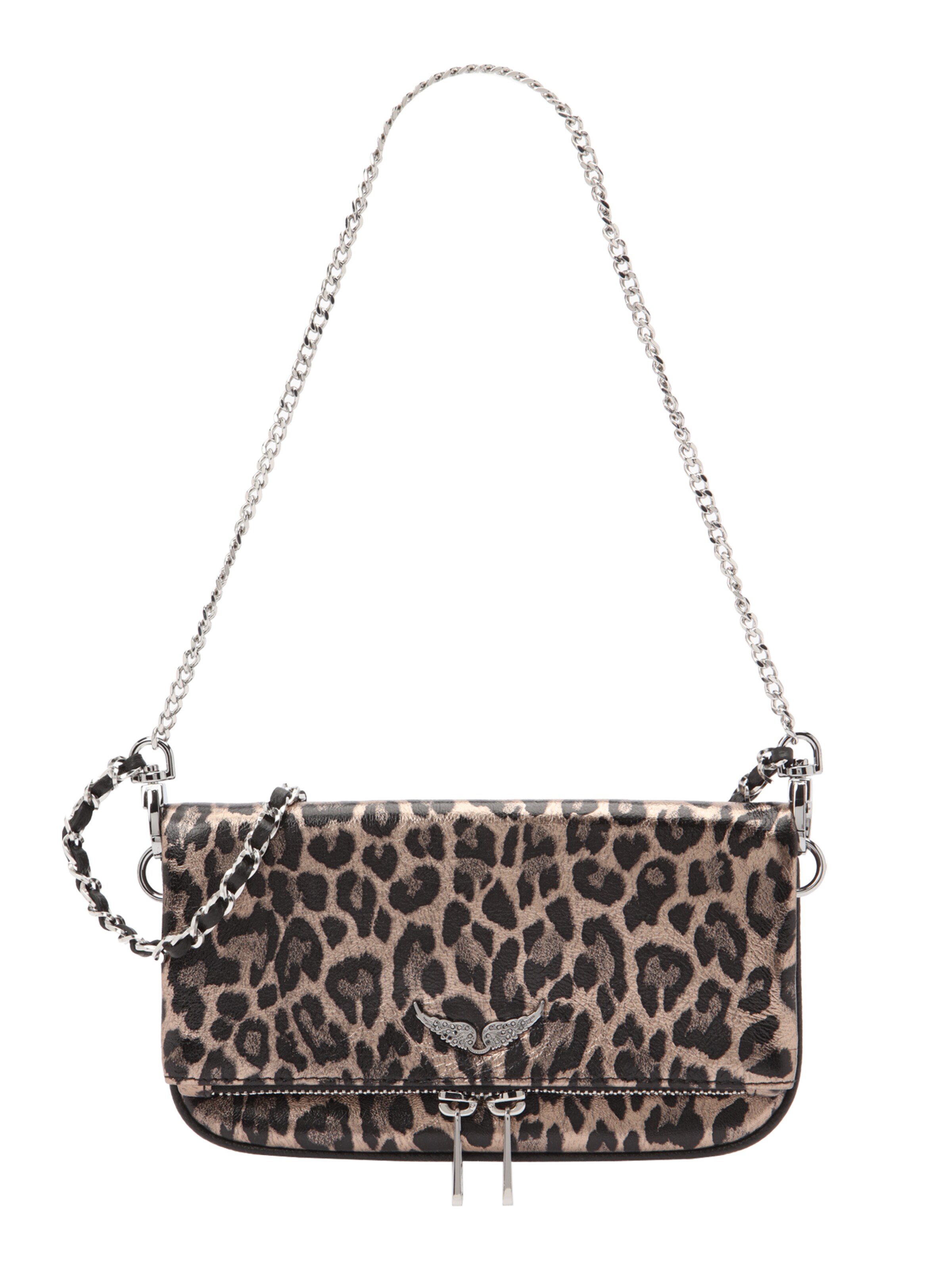 Zadig & Voltaire Torba za čez ramo 'ROCK NANO' | rjava barva: sprednja stran