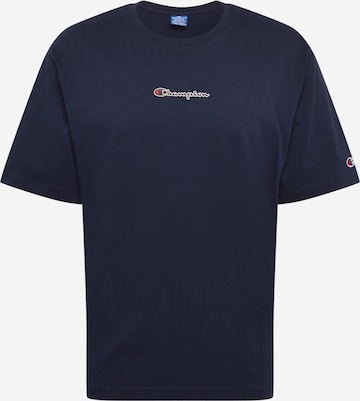 Tricou 'Crewneck T-Shirt' de la Champion Reverse Weave pe albastru: față