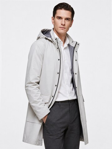 ALLTHEMEN Between-Seasons Coat 'Zwielicht' in Grey: front