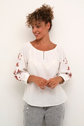 Cream Bluse 'Alexi' i hvid: forside