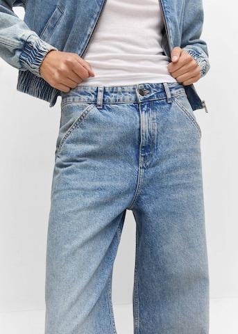 MANGO Široke hlačnice Kavbojke 'blake' | modra barva