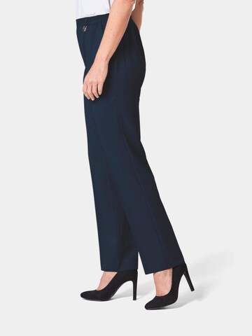 Coupe slim Pantalon à plis 'Martha' Goldner en bleu