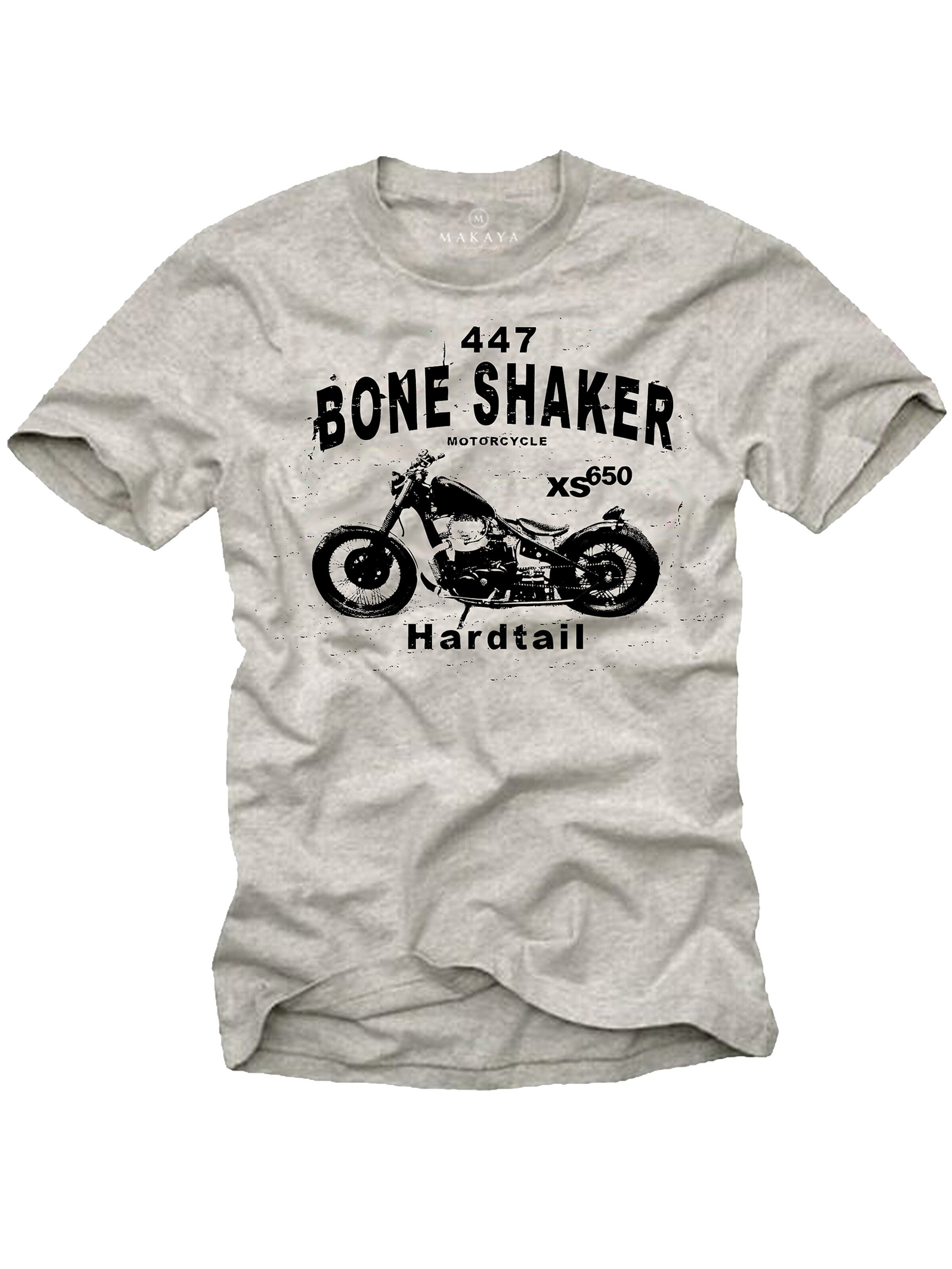 MAKAYA Shirt 'BoneShaker' in Grey: front