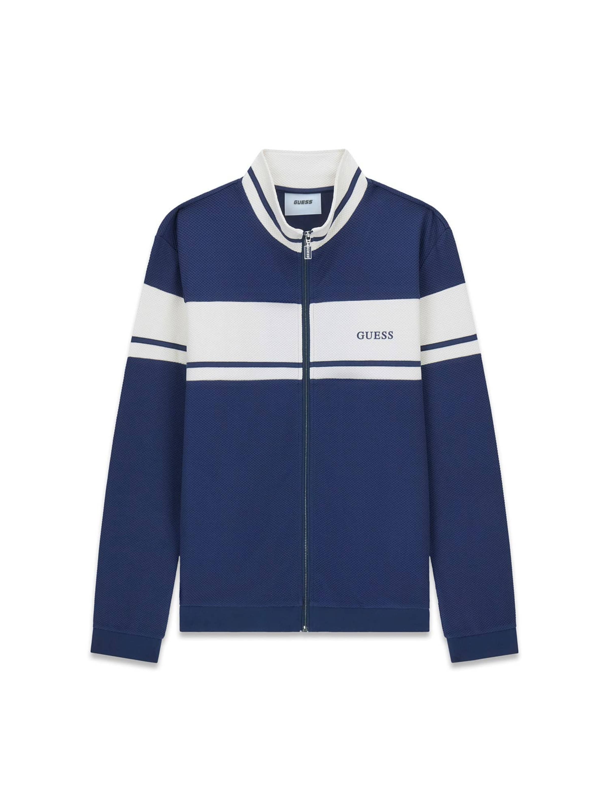 GUESS Zip-Up Hoodie in Navy / White, Item view