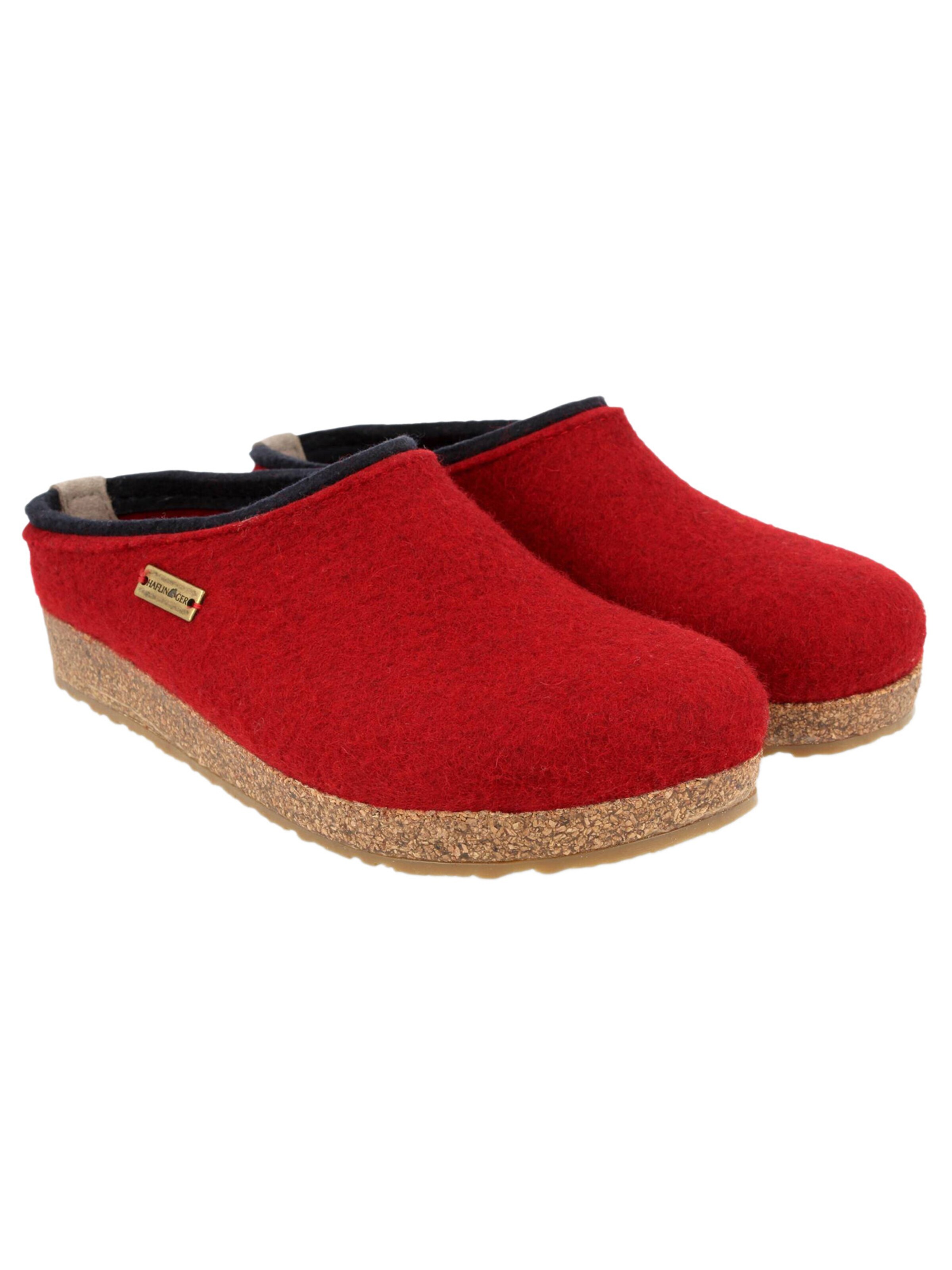 HAFLINGER Slipper 'Grizzly Kris' in Red