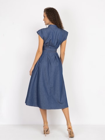 JIORO Blousejurk 'ESSENTIALS' in Blauw