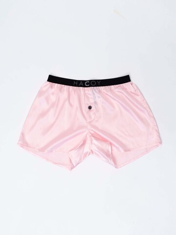 HACOY - Calzoncillo boxer 'Silk Boxer Shorts' en rosa: frente