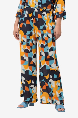 Ulla Popken Wide leg Broek in Oranje: voorkant