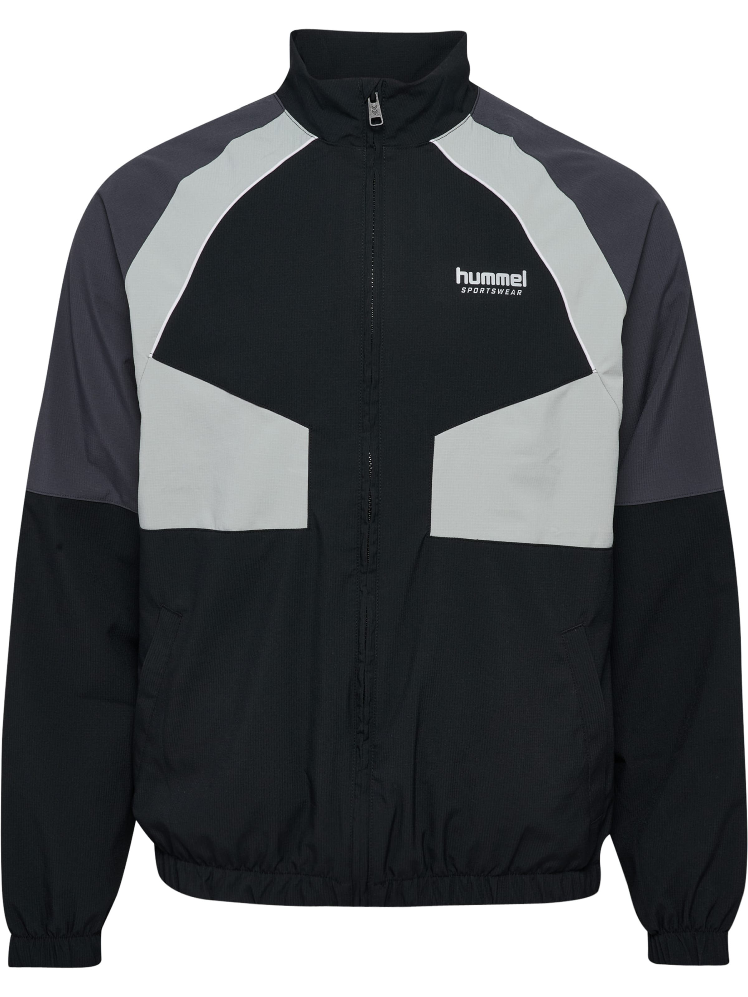 Hummel Sweatshirt in XXL in de kleur Grijs / Zwart, Productweergave