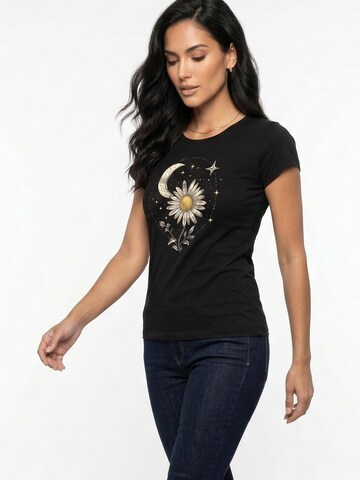 MAKAYA Shirt 'Daisy Stars' in Black