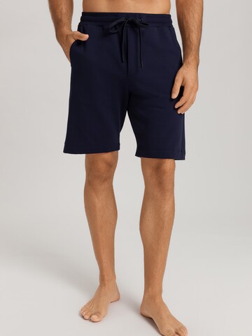 Hanro Pajama pants ' Natural Living ' in Blue: front