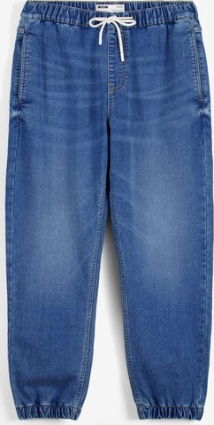 Bershka Tapered Jeans in Blauw: voorkant