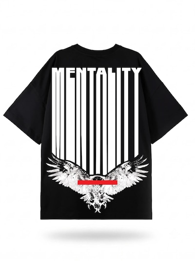 QWX2 Oversized shirt 'Mentality' in S in de kleur Zwart, Productweergave