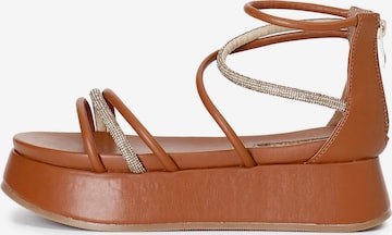 CAFè NOIR Sandaal in Bruin: voorkant