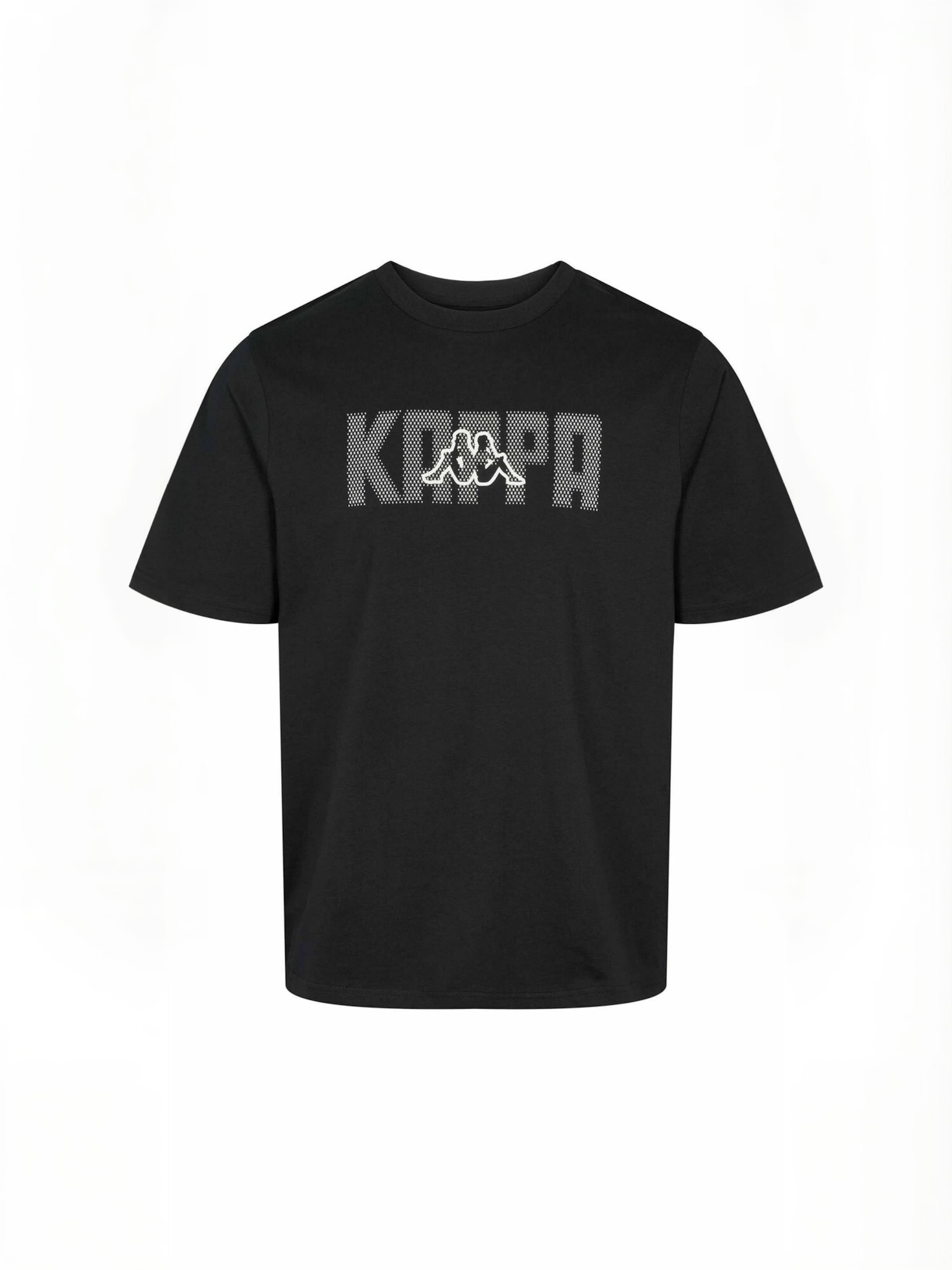 KAPPA - Regular Fit Top ' Logo Ialiso ' em preto: frente