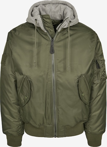 Brandit Zimní bunda – zelená: přední strana