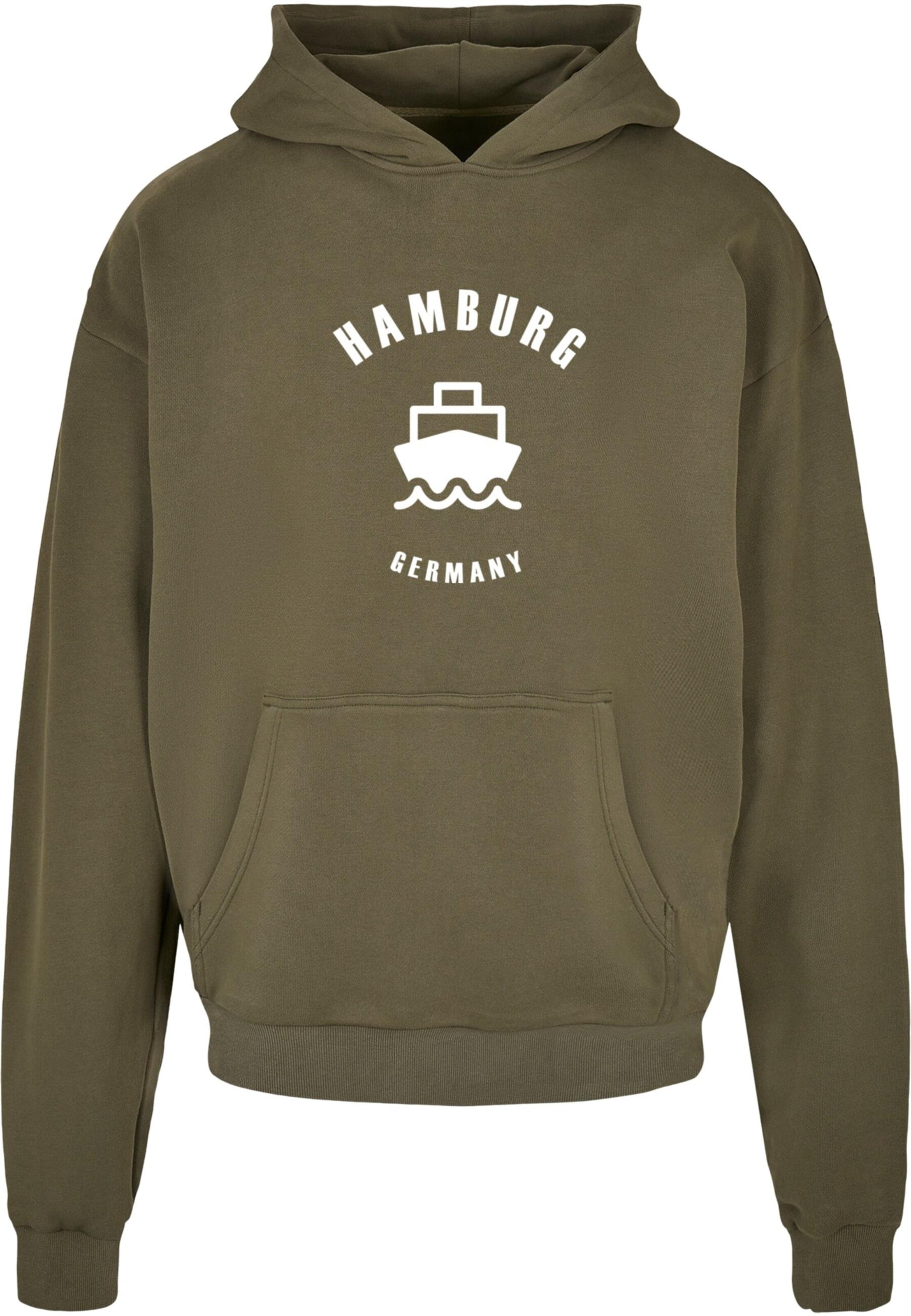 Sweat-shirt 'Hamburg' Merchcode en vert : devant