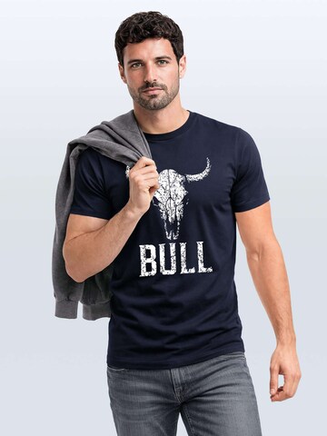 Neverless Shirt 'Bull'‌ in Blau