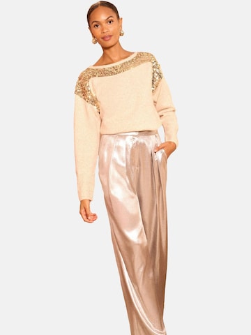 Pullover di love & roses in beige: frontale