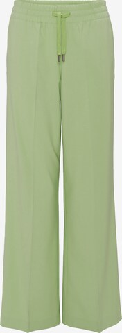 OPUS Wide leg Pleated Pants 'Moliti' in Green: front